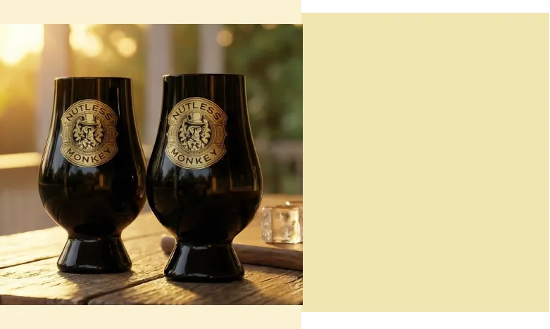 4-pack of Nutless Monkey Glencairn Glasses