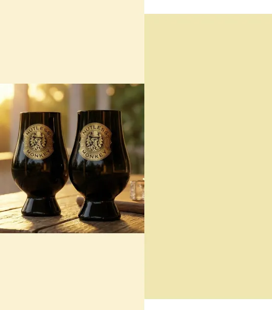 4-pack of Nutless Monkey Glencairn Glasses